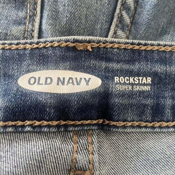 Old Navy Rockstar Super Skinny Denim Jeans Distressed Womens Size 6 (212) - Picture 5 of 6